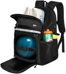 Goloni Bowling Backpack,Single Ball Bowling Bag with Shoe Compartment Up to Size 16,Bowling Bag with Padded Ball Holder