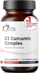 Designs for Health C3 Curcumin Complex - Highly Bioavailable Curcuminoid Turmeric Supplement, 400mg with 3 Bioactive Curcuminoids - Non-GMO, Gluten-Free + Vegetarian (60 Capsules)