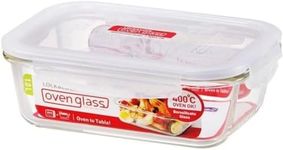 Lock & Lock Boroseal Rectangular Oven-Safe Glass Food Container, 4.23-Cup, Clear, LLG445 70004