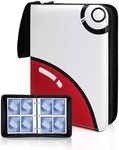Card Binder for Pokemon, Trading Card Binder 4 Pocket Fits 480 Cards with 60 Removable Sleeves, Zipper Trading Card Album Folder Book