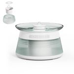GOYJOY Glass Smart Cat Water Fountain for Drinking,4000 mAh,Filterless&Wireless Pet Water Fountain No Filter,Ultra Silent Cat Fountains,Separation Design