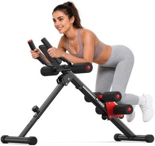 FLYBIRD AW1 Ab Workout Machine, Ab Crunch Machine Ab Workout Equipment Foldable for Home Gym, Bottom-Up Abdominal Trainer for Core Waist Workout and Body Shaping with Adjustable Heights and Angles, Red