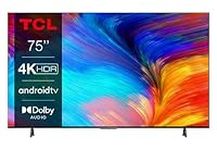 TCL 75P639K 75-inch 4K Smart TV, Ultra HD, Powered by Android , Bezeless design (Freeview Play, Game Master, Dolby Audio, HDR 10 compatible with Google assistant & Alexa)