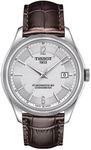 Tissot Mens Ballade COSC 316L Stainless Steel case Swiss Automatic Watch, Brown, Leather, 20 (T1084081603700), Brown, Automatic Watch