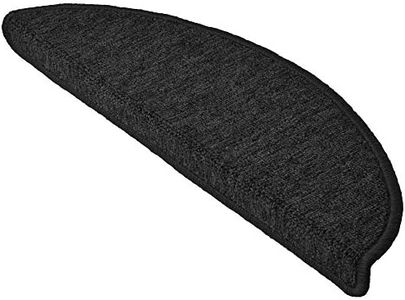 Beautissu Set de 15 Marchettes d'Escalier 55x15 cm ProStair – Protège Escaliers Antidérapant Couture Robuste – Tapis d'Escalier Installation Facile en Anthracite
