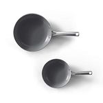 Calphalon Classic Oil-Infused Ceramic PTFE and PFOA Free Cookware, 2-Piece Fry Pan Set, Gray