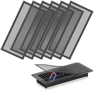 Hon&Guan Floor Vent Covers, Strong Magnetic Vent Mesh Air Vent Filters, 4x10'' PVC Floor Register Vent Screens for Home Floor/Wall/Ceiling Catch Debris Hair Dust (6PCS)