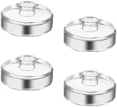 Easy Fermenter Glass Fermentation Weights Set for Jars, Heavy Glass Fermentation Weight with Grooved Handles, Includes 4 Fermenting Weights for Wide Mouth Mason Jar