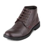 Red Chief Brown Leather Casual Derby Shoes for Men