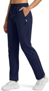 Willit Women's Hiking Pants Quick Dry Cargo Pants Lightweight Water Resistant Travel Golf Pockets Navy S