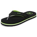 DOCTOR EXTRA SOFT Slipper Care Orthopaedic and Diabetic Comfort Doctor Slipper, Flip-Flop, Cushion, Slides and House Slipper for Men's and boys ULTRA SOFT D-28-BLACK/GREEN-13 UK