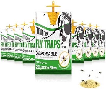 Fly Traps Outdoor Hanging 9 Pack, Add Water Outdoor Flying Insect Trap Fly Traps, Portable Disposable Fly Catcher for Backyard, Ranch, Farm, Barn, Patio & Garbage Areas