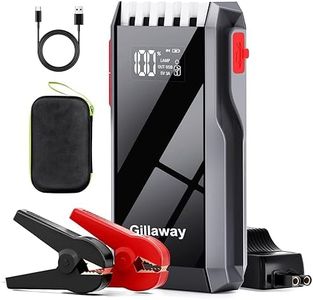 Gillaway 012 Jump Starter Battery Pack, 4000A Peak Car Battery Charger Jump Starter for Up to 10.0L Gas or 8.0L Diesel Engine,12V Car Jumper Starter Portable with Full LCD Screen & LED Light & USB