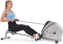 Sunny Health & Fitness Rowing Machine Rower Ergometer with Digital Monitor, Inclined Slide Rail, 100 KG Max Weight and Foldable - SF-RW5606