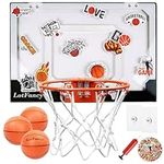 LotFancy Mini Basketball Hoop for Door and Wall, Indoor Basketball Hoop for Kids Adults, 3 Balls, 18 x 12'' Backboard and Complete Accessoires Included