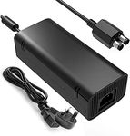 Xbox 360 Slim Power Supply Brick, AC Adapter Kit Replacement for Xbox 360s Controller Games 100-240V Auto Voltage, Black