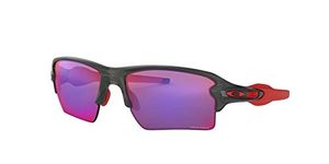 Oakley Men's OO9188 Flak 2.0 XL Rectangular Sunglasses, Matte Grey Smoke/Prizm Road, 59 mm