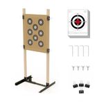 KNINE OUTDOORS Shooting Target Stand for Outdoors, Durable Paper Target Holder with Stable Adjustable Base for Paper Shooting Targets Cardboard Silhouette, H Shape, USPSA/IPSC, IDPA Practice, 1 Pack