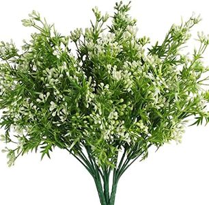 BELLE VOUS Set da 6 Pianta Artificiale in Plastica - Piante Finte da Interno/Piante Finte da Esterno per Casa, Giardino, Pareti, Ghirlande e Decorazioni per Ufficio