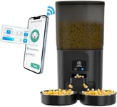 PAPIFEED 7L Automatic Cat Feeders for 2 Cats - 2.4G WiFi Timed Auto Feeder with APP Control for Remote Feeding, Automatic Cat Food Dispenser with Alexa, Detachable for Easy Clean, 1-10 Meals Per Day