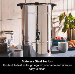Morphy Richards 20L Tea Urn – Stainless Steel Hot Water Dispenser