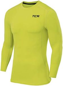 TCA PRO Performance Compression Base Layer Top Termico da Uomo Manica Lunga - Verde Acceso, XL