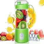 Husdow Portable Personal Size Blender - USB Rechargeable Smoothies and Shakes Juicer Cup with 6 Powerful Blades Handheld Fruit Juicer 13oz Fruit Blender Mixer for Travel 380ML