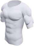 HAWFHH Men Muscle Suit Fake Chest T-Shirt Ice Silk Enhancer Shaper Quick Drying Undershirt