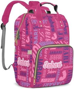 ZAACUSTOM Large Capacity Custom Baby Bags for Girls, Nylon Waterproof Personalized Diaper Bags with Name for Baby Girl Mom, Multifunctional Backpack with Adjustable Shoulder Straps