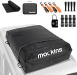 Mockins 15 Cubic Feet Rooftop Cargo Bag Set 44"x34"x18" Car Roof Storage Bag | Roof Bag Waterproof Carrier for Vehicles with/Without Rack | Roof Rack Storage Roof Cargo Bag | Car Top Carrier Roofbag