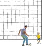 Fahnemt Soccer Backstop Net, Soccer Netting High Impact Sports Practice Barrier Net, Nylon Hitting Netting for Basketball, Hockey and Football (15X30FT)