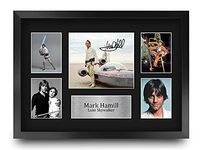 HWC Trading FR A3 Mark Hamill Star Wars Luke Skywalker Gifts Printed Signed Autograph Picture Display for Movie Memorabilia Fans - A3 Framed