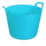 Easy Shopping 26 Litre Flexi Tub Garden Home Flexible Colour Rubber Storage Container Bucket Polyethylene Flex Tub- MADE IN U.K. (Sky Blue)