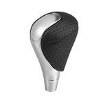 X AUTOHAUX Car Automatic Gear Stick Shift Knob Transmission Silver Tone