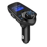 FM Transmitter,T11 Bluetooth Wireless Handsfree Car Kit MP3 Player FM Transmitter USB Charger,supports AUX input/output