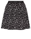 Calvin Klein Jeans Women's Repeat Logo Elastic Skirt, Floral AOP Ck Black/Bright White, M