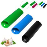 Garlic Peeler Easy and Quick to Peel Garlic Cloves with The Best Silicone Tube Roller Easy Useful Garlic Odorfree Kitchen Tool Peeling Without Smell from Hands Internal Bulge Design (3 Colors)