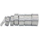 EMI RFI Shielding Wire Loom Metal Tinned Copper Grounding Braided Sheathing Cable Sleeve Mesh EMF Protection Flat Tubular Expandable 1/2" W(0.32" ID)-24FT