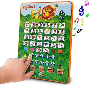 Just Smarty Alphabet Tablet to Learn Letters, ABC, Numbers, Shapes, Colors, Music & Words, Interactive Toddler Learning & Education Toys for Kids - Gifts for Age 3 4 5 Year Old Boys and Girls