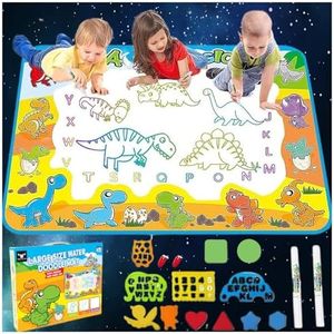 Kids Toys Water Doodle Mat - Toddler Ages Coloring Art Supplies - Dinosaur Learning Toy for Painting and Drawing - Educational Toys for Girls Boys at 3 4 5 6 7 8 Year Old as Easter Basket Stuffers