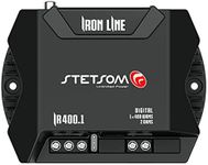 Stetsom IR 400.1 2 Ohms Compact Digital Mono Amplifier, Iron LINE, 400 Watts RMS 400x1, 2Ω Stable, Monoblock Digital Car Audio Amp TS, Full-Range Sound Quality, Crossover