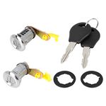 X AUTOHAUX Front Left Right Door Lock Cylinder with 2 Keys for Nissan MKII 1992-2003