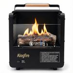 ALOGFIRE Mini Portable outdoor Butane Gas Heater, (2.2kg,1.5KW), Smokeless 3-in-1 Gas Fire Pit, Stove & Fireplace for UK Camping, Fishing, and Caravanning, Camping Stove, Real Flame Table Top.