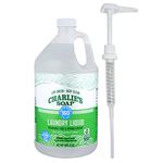 Charlie’s Soap Laundry Liquid with Pump (160 Loads, 1 Pack) Natural Deep Cleaning Hypoallergenic Laundry Detergent – Safe, Effective and Non-Toxic