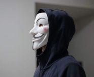 A9TEN Hacker Mask for Kids, Anonymous Mask Halloween Costume Cosplay Masquerade Party
