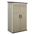 Rubbermaid Plastic Large Vertical Outdoor Storage Shed, 52-cu. ft., Beige (1887157)