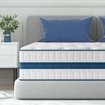 Maxzzz King Mattress, 12 Inch Innerspring Hybrid Mattress with Gel Memory Foam, Pressure Relief Individual Wrapped Coils Bed Mattress for Motion Isolation, CertiPUR-US Certified (76x80Inch)