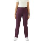 BlissClub Women All Plans Straight Pants | 2 Zippered Pockets | Straight Fit | Adjustable Drawstring