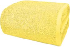 DAN RIVER 100% Cotton Premium Bath Sheets – 550 GSM (40x80 Inches) Highly Absorbent and Quick Dry Extra Large Luxury Bath Towels – Super Soft Towels for Bathroom, Hotel, Yellow Pack of 1