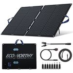 ECO-WORTHY 100W Foldable Portable Solar Panel kit with Adjustable Kickstand, 1*MC4 Connector, 1* Extension Cable, 1*DC-Anderson-Anschluss, 1*8 in 1 Stecker, for Power Station Camping RV Tarvel Trailer